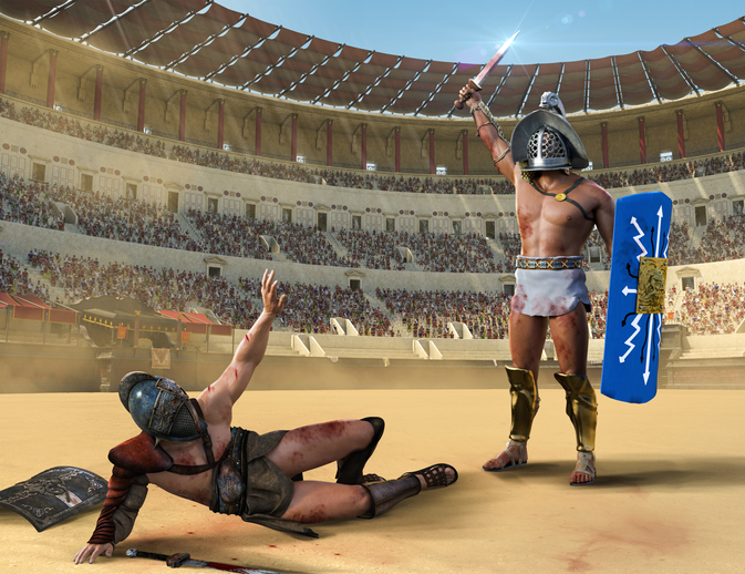 Roman Gladiator fights were held in Pula, Croatia.